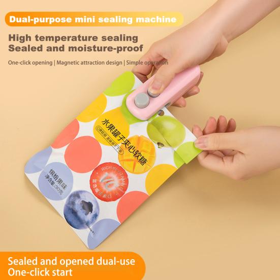 Упаковщик пакетов, мини-путевой портативный перезаряжаемый упаковщик, портативный вакуумный упаковщик пищевых продуктов, машина для запечатывания пакетов для закусок
