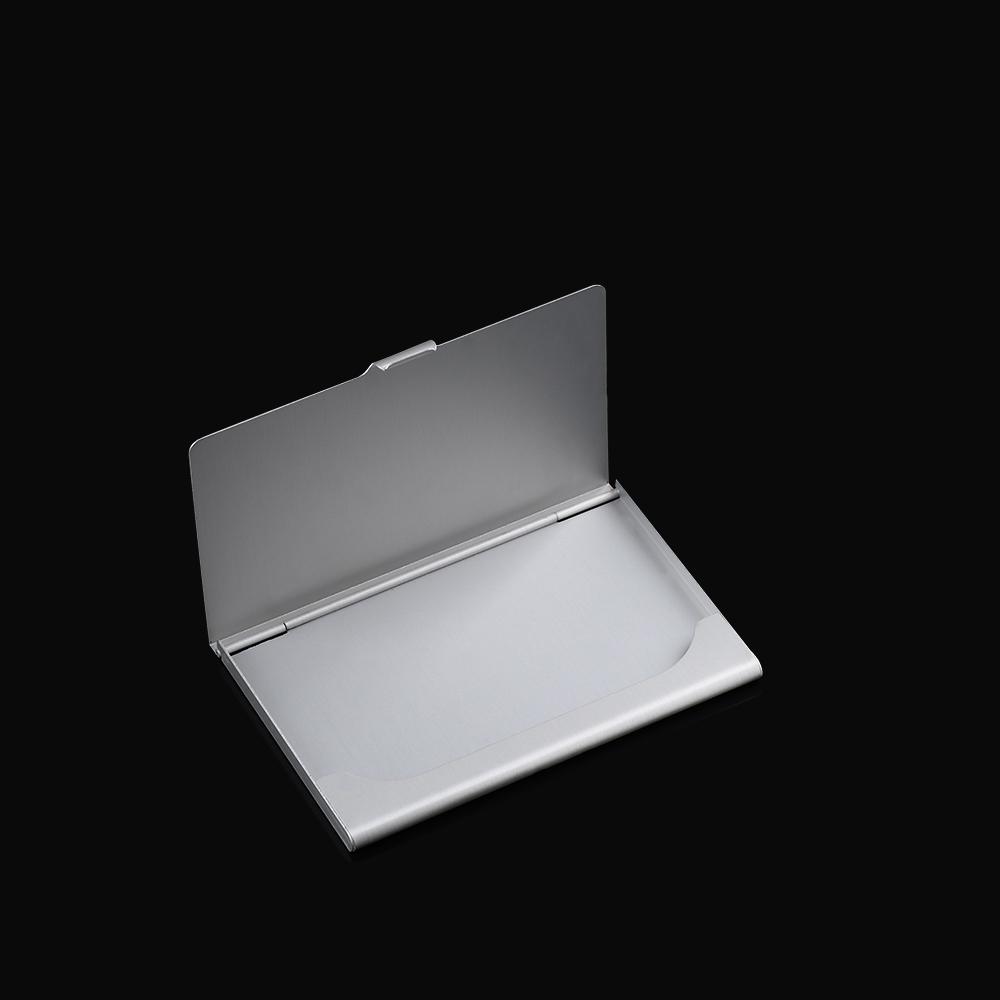 Алюминиевая обложка ID Нержавеющая сталь Серебристый Чехол для кредитных карт Водонепроницаемый Зажим для визиток Бизнес