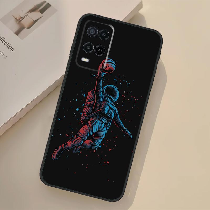 Чехол с астронавтом, футбол, баскетбол для Oppo A76 A96 A16 A17 A18 A60 A80 A40 A38 A58 A78 A98 A94 A74 A54 A15 A57 A77 A5 Pro