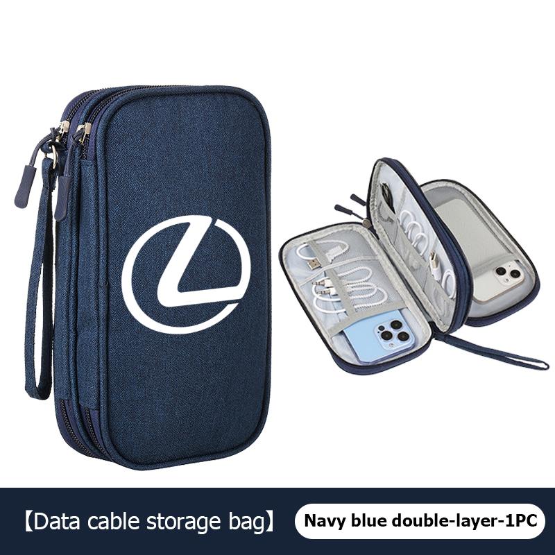 For Lexus Travel Portable Digital Accessories Storage Bag Organizer CT ES GS NX IS250 RX350 IS200 LX570 UX250h CT200h