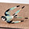 Swallow Shape Brooch Classic Alloy Enamel Metal Scarf Pins Animal Pin For Scarf Suit Lapel Pins Garment Accessories
