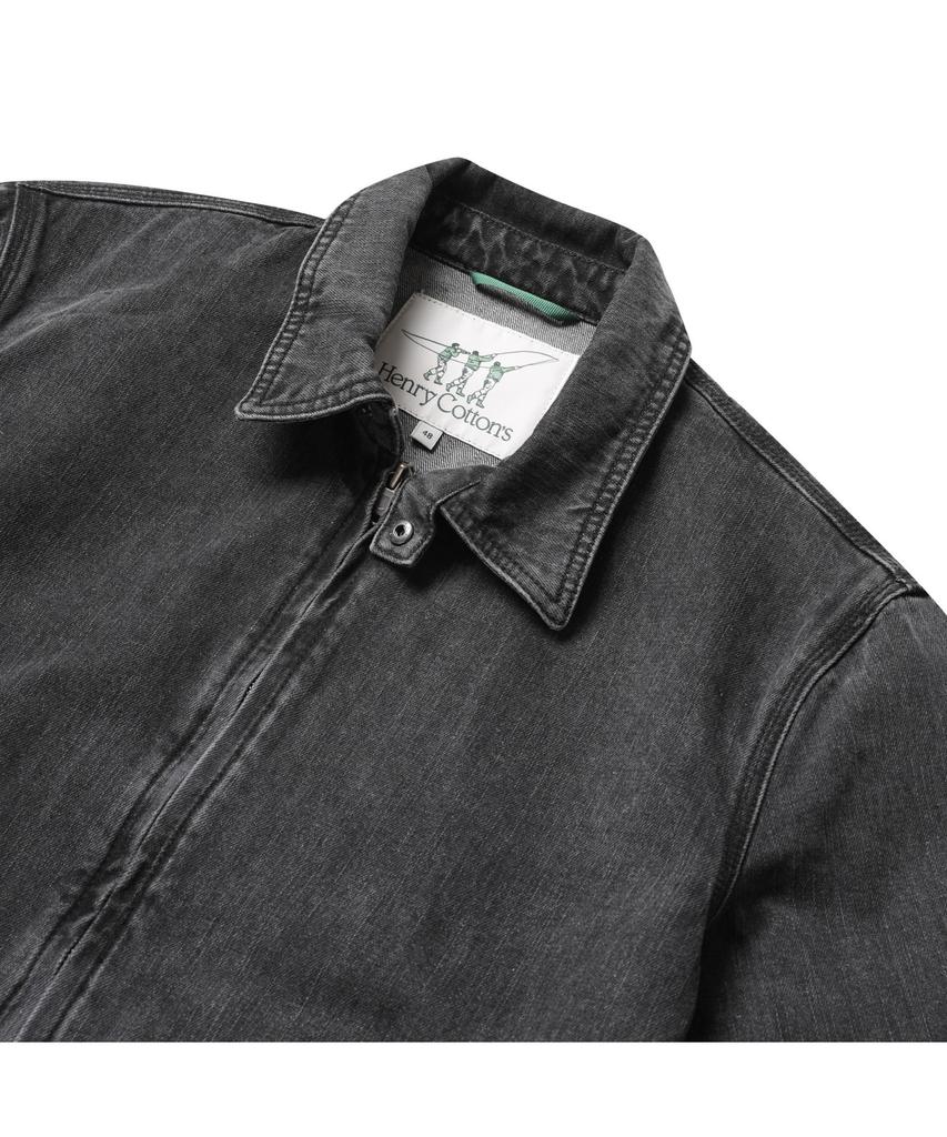 Henry Cottons Denim Zip-Up Jumper_Ahuas25131Bkx