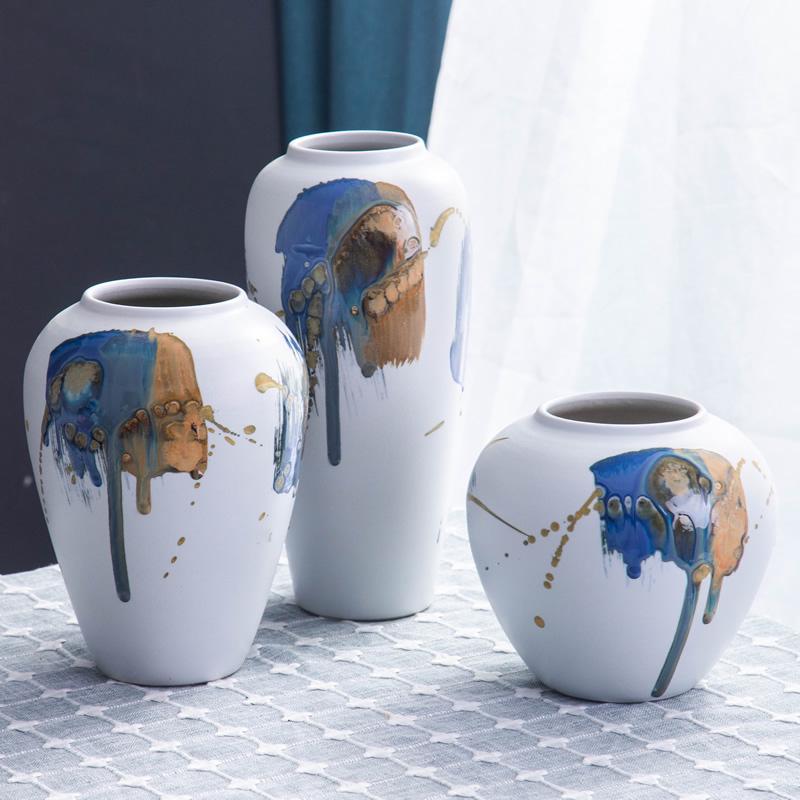 Современная китайская керамическая ваза для сухих цветов – Креативное украшение для дома