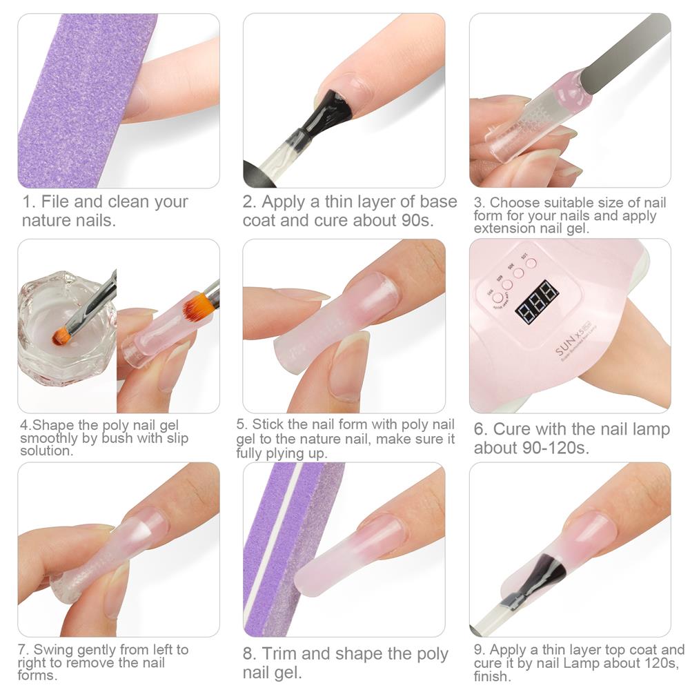 PHOENIXY Gel Nail Extension 15ml Soak Off UV LED Nail Gel For Nail Art Quick Building Colorful Gel Nail Extension Design Manicure