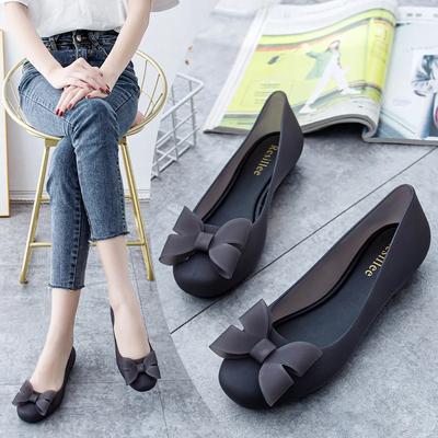 Роскошные женские туфли на плоской подошве 2024 года, весна-лето, туфли на плоской подошве, мокасины, балетки на низком каблуке, повседневные резиновые сандалии, женские резиновые дождевые туфли для женщин