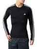 Long Sleeve Techfit 3 Stripes Training DB108 Black 3XL T-Shirt Men's (HD3532)