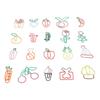 100PCS Set Marking Document Organizing Clip Multiple Cute Shapes Metal Paper Clip
