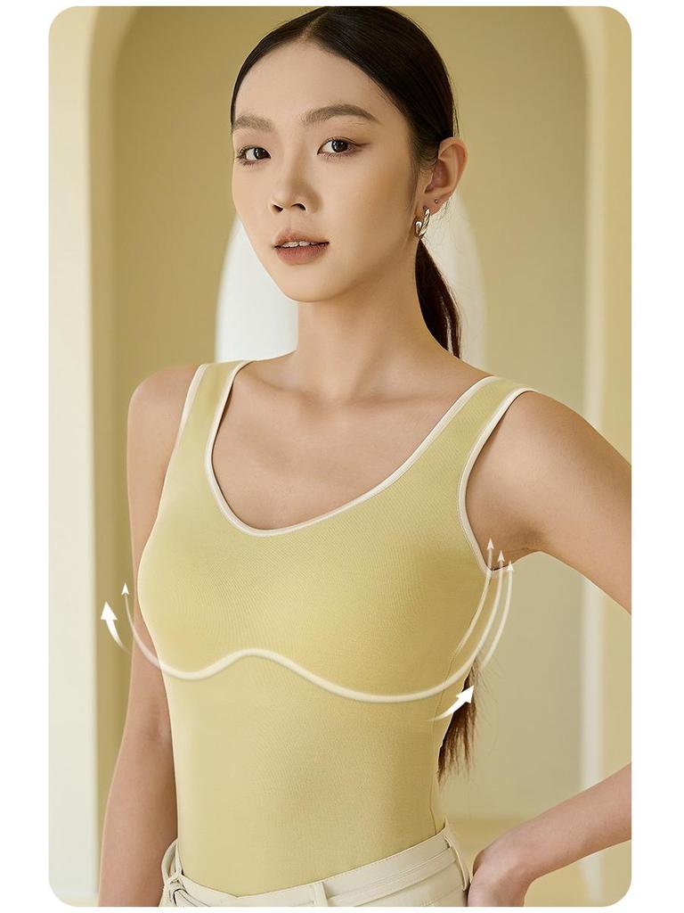 Aoweizi Женский самонагревающийся жилет с нагрудными накладками - Зимний многослойный топ