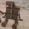S-1 шт. 3D-печатные шоколадные фигурки с подвижными суставами Реалистичные настольные украшения для дома и офиса Декоративные скульптуры