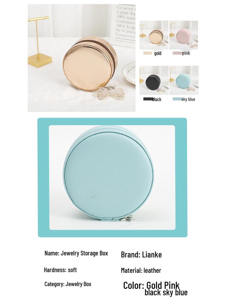 Элегантная коробка для хранения украшений – Круглая подарочная упаковка для серег, ожерелий и пуссет