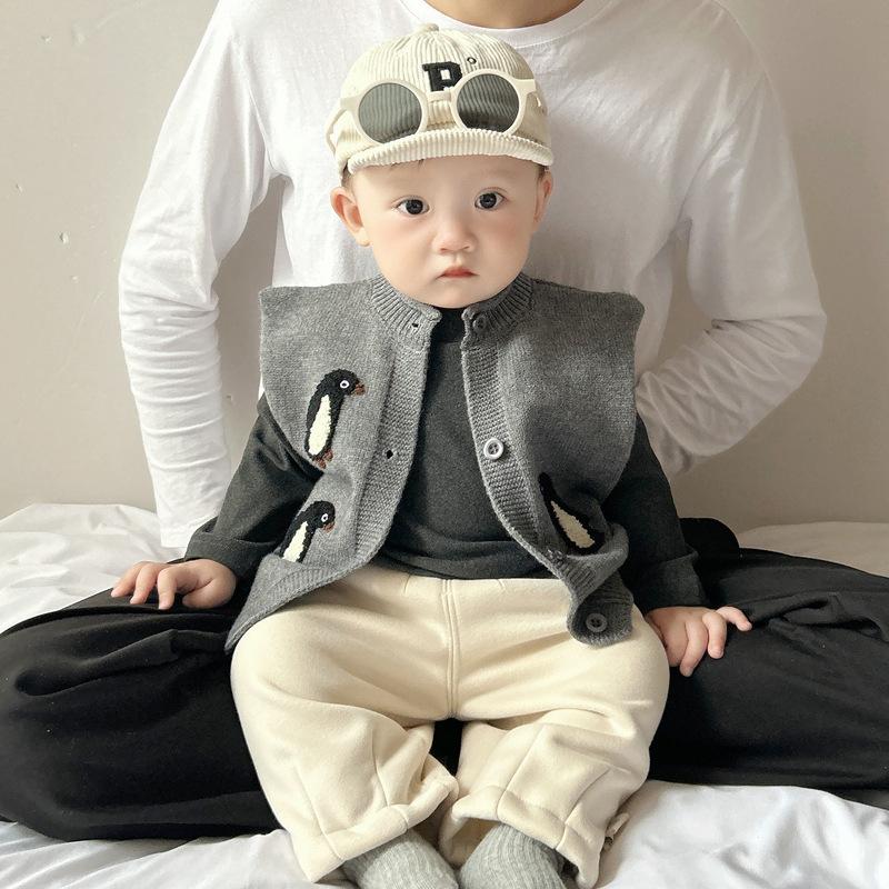 Baby Winter Sweater Korean Baby Boy Embroidered Knitted Cardigan Autumn And Winter Handsome Children'S Jacket