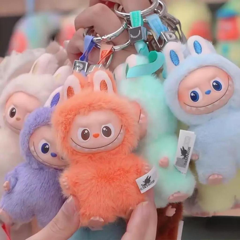 Трендовый мини-брелок в виде плюшевой куклы Labubu 4.0, игрушка-сюрприз в слепой коробке
