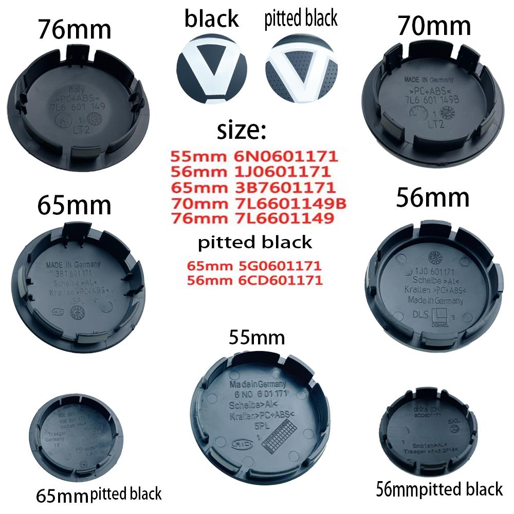 KK 4pcs 55MM 56MM 65MM 70MM 76MM Car Styling Wheel Center Cap Hub Covers Badge Accessories For VW Golf Passa 3B7601171 1J0601171