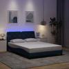 VidaXL Bed Frame with LED Without Mattress Blue 120x200 Cm Fabric 3310663