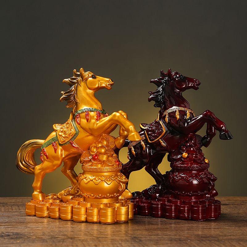 Украшение гостиной с лошадью Чжаоцай в стиле фен-шуй Двенадцать знаков зодиака Привлечение богатства Украшения для телевизора Открытие магазина Подарки для рукоделия
