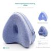 Heart Shaped Breathable Knee Pillow Orthopedic Memory Foam Leg Support Cushion for Sciatica Pregnancy Side Sleepers Use