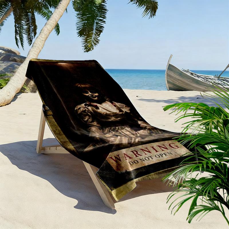 Darkness Unleashed: Annabelle's Creation beach towel Portable for travel Outdoor camping Outdoor pool towel seaside quick-drying swim towel