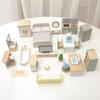 Mini Wooden Dollhouse Furniture Set for Kids: Kitchen, Bedroom, Bathroom Play Accessories