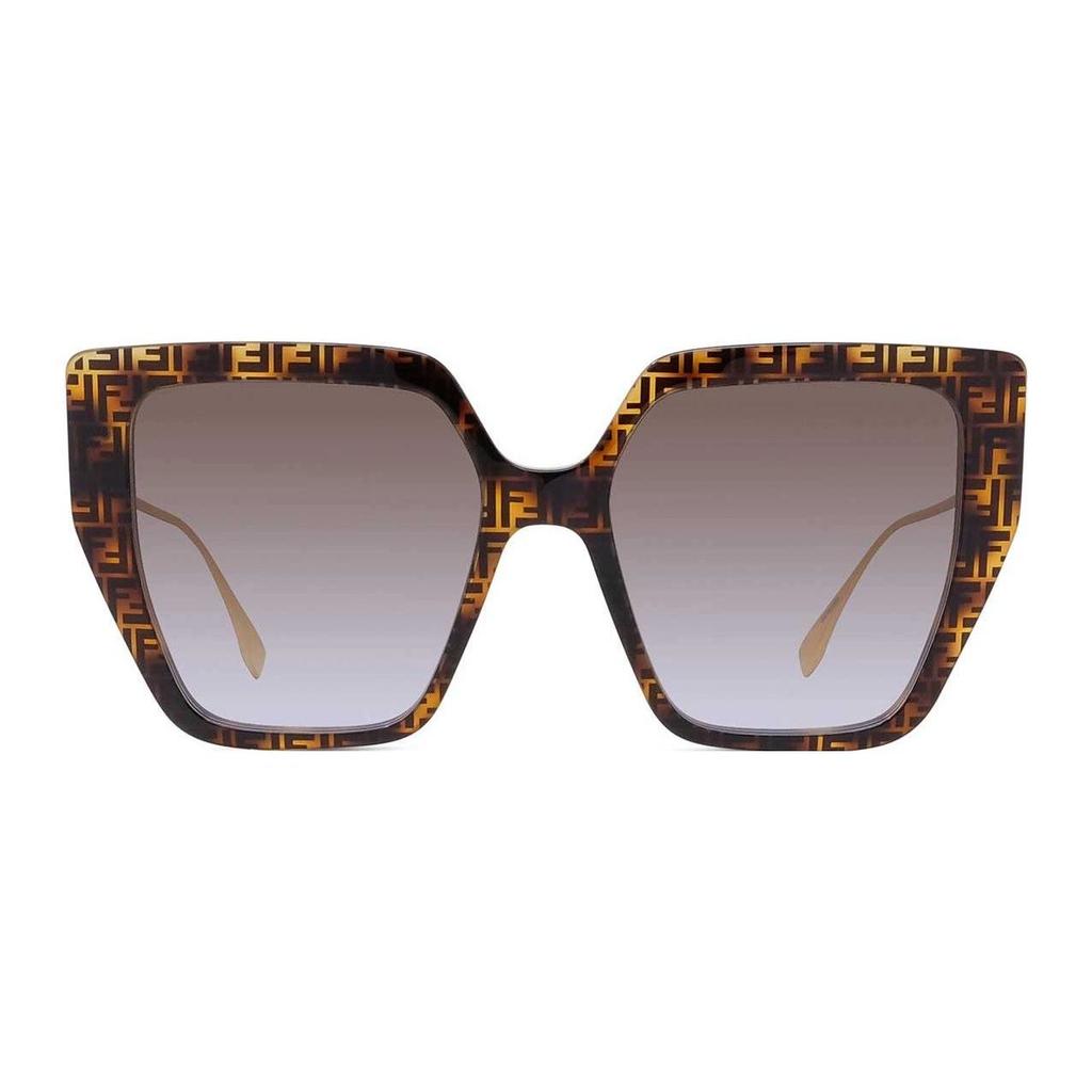 Fendi Fashionable Minimalist Personality Butterfly Sunglasses Women sunglasses Brown FE40012U55F