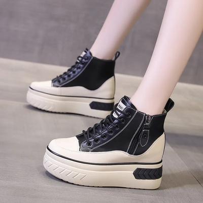 Осенние кожаные высокие ботинки женские мягкие сапоги на мягкой подошве кожаные кроссовки The Height