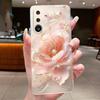 Phone Case For Samsung Galaxy M36 F36 5G Soft Transparent Silicone Flexible TPU Clear Cover Luxury Fashion Butterfly Flower Case
