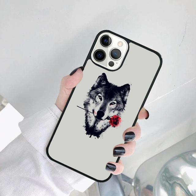 Animal The Wolf Howl Phone Case Cover For iPhone 16 15 14 SE 2020 XR XS 11 12 13 Mini Pro MAX Plus