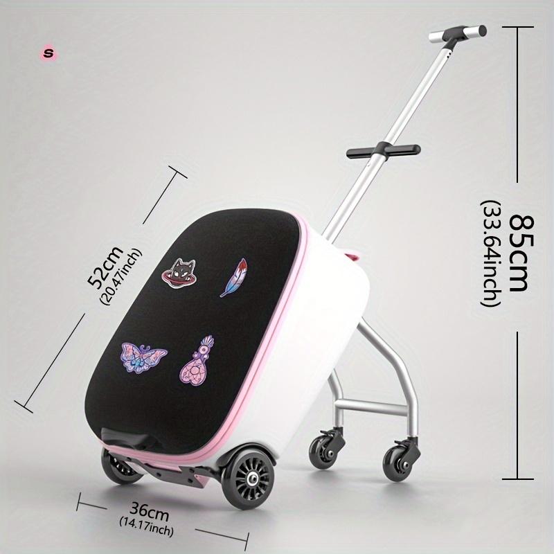 3 в 1 детский чемодан для багажа, можно сидеть и ехать, симпатичный дорожный чемодан на колесиках с тормозом для ограждения, водонепроницаемый большой емкости детский чемодан