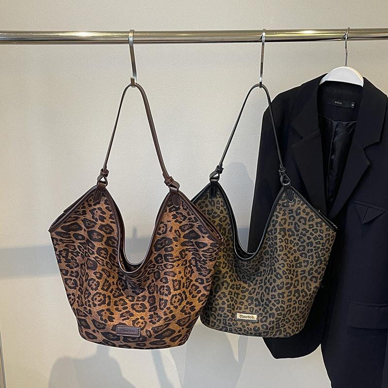 Леопардовый принт Большая вместительная сумка-тоут Женская сумка через плечо Сумка для поездок на работу