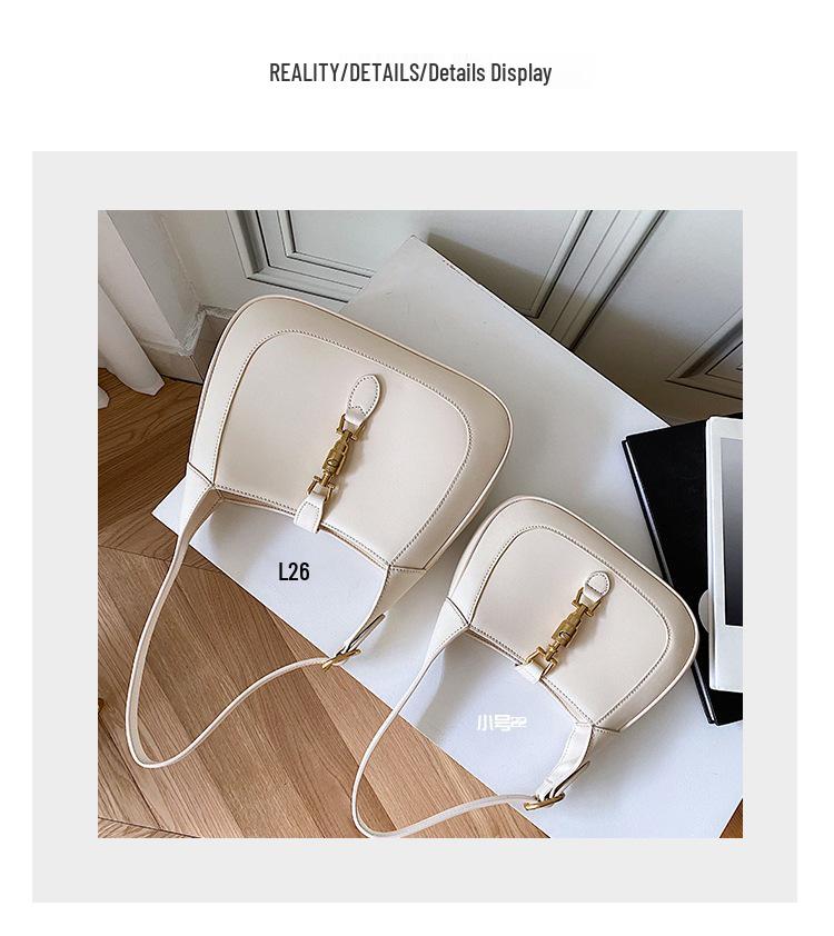 2025 Новый стиль Женская сумка на плечо из натуральной коровьей кожи - Повседневная, Простая, Стильная сумочка с замком.