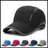 CZA089 [White Fang] Cap, Hat, Sunshade, Mesh, Outdoor, Sports, Simple, Casual, Men's, Women's, (Navy)