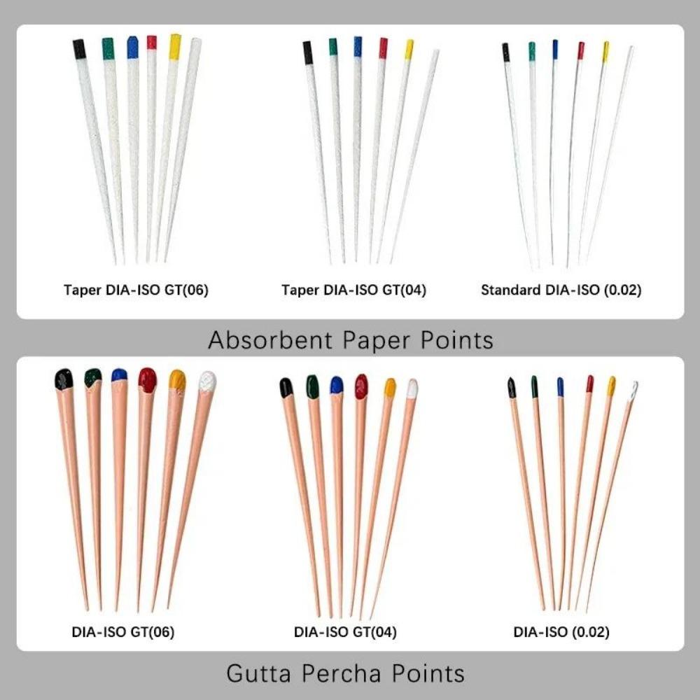 60 100 шт./Коробка Стоматологическая гуттаперчевая бумажный штифт 15-40 корневой канал эндодонтия ватные насадки стоматологические материалы (0.02# 04# 6#)