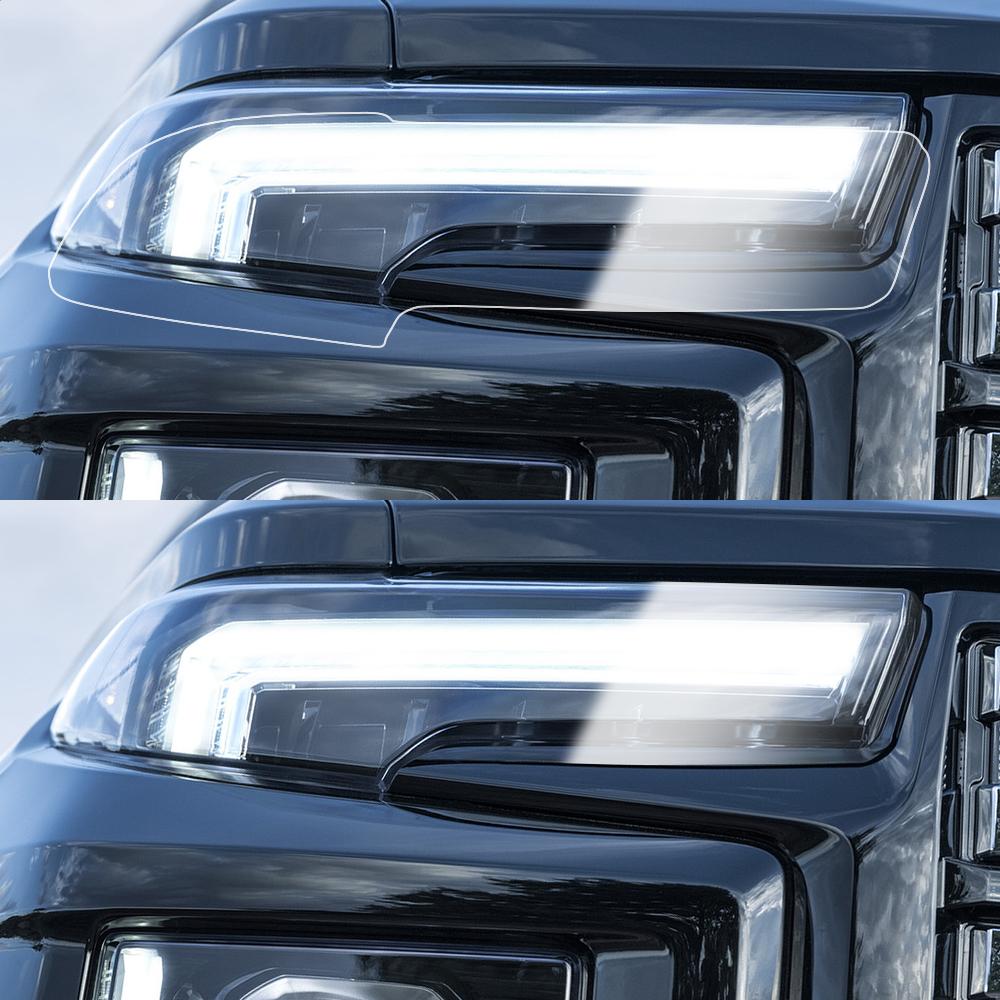 Премиальная TPU PPF для GMC Canyon 2026-2026 Высокоглянцевая Дымчато-Черная Предварительно Вырезанная Защитная Пленка для Фар Антицарапающая Виниловая Обертка Комплект