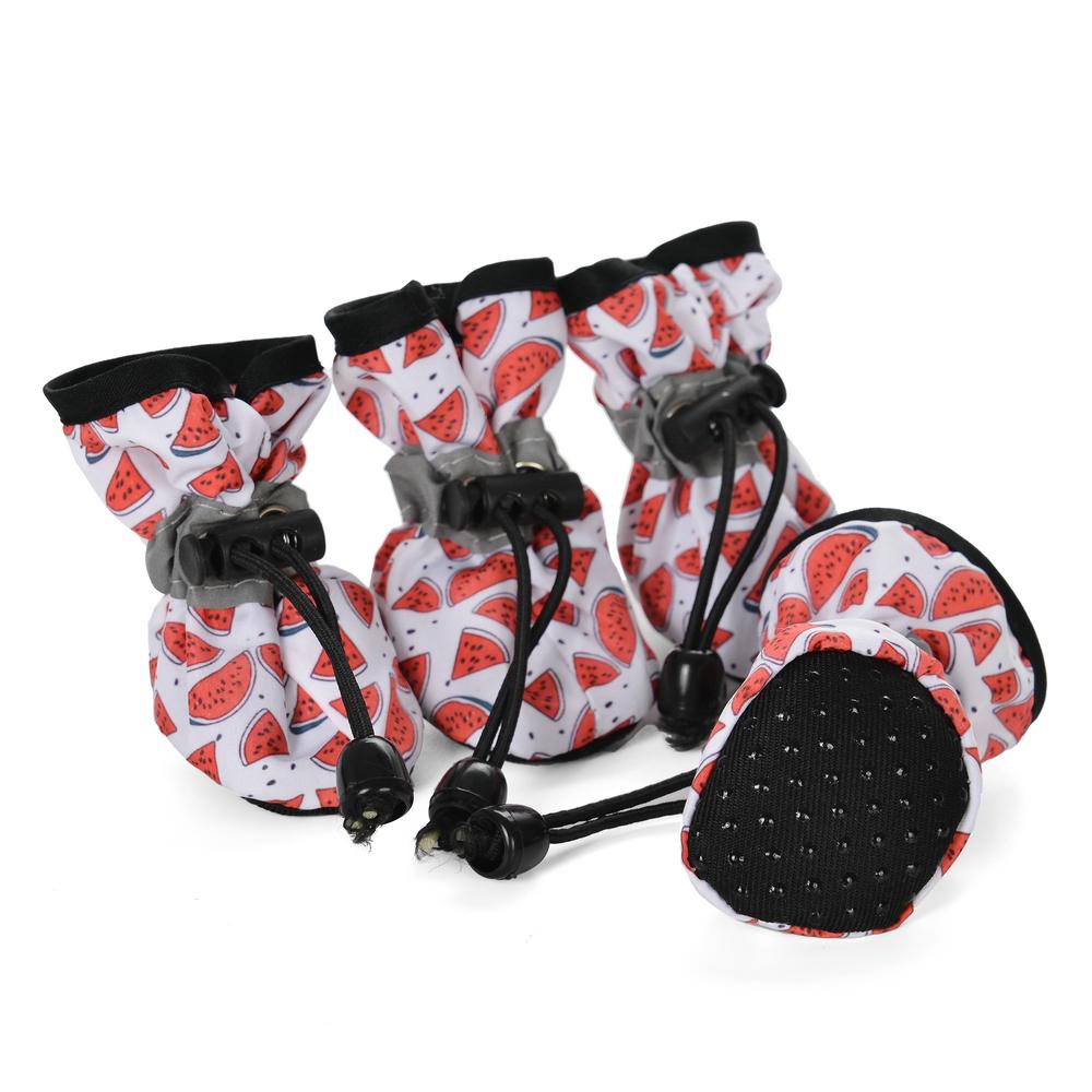 Осенние 4 шт. обувь для маленьких средних собак, кошек, мягкие противоскользящие ботинки для собак, защита лап для щенков, пинетки, обувь для собак, обувь для высоких температур, тротуарные ботинки