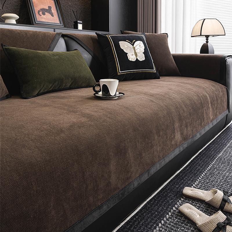 Solid Color Spandex Sofa Towel Dust-Proof For Armchair Stay In Place Sofa Slipcovers Couch Cap Furniture Case L Shape