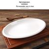 Extra Large Thickened Oval Ceramic White Steaming Fish Plate for Restaurants
