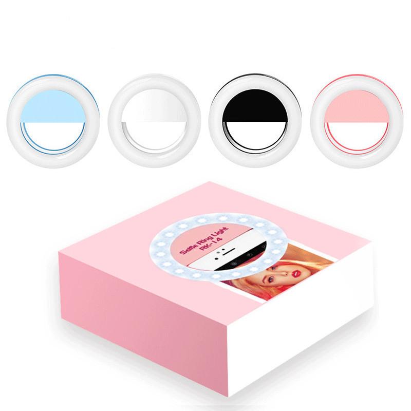 Модная новая светодиодная кольцевая вспышка для селфи, камера-зажим для iPhone и планшета, для сотового телефона Samsung Asahinew