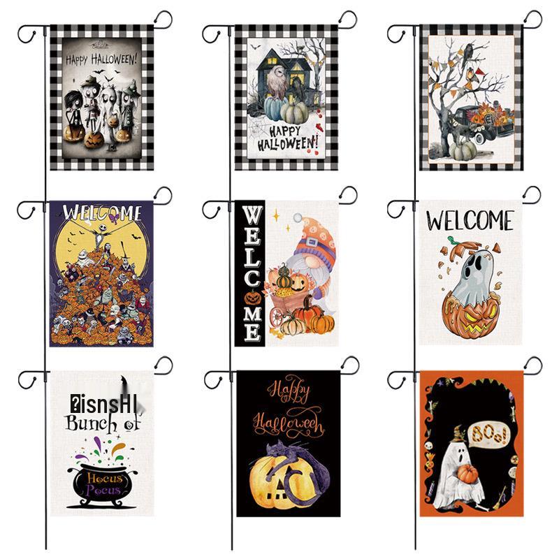 Cross-Border Double-Sided Halloween Garden Flag