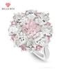 Pink Crystal Cubic Zircon Rings For Women Accessories Engagement Noble Female Finger Ring Fine Gift Timeless Jewelry