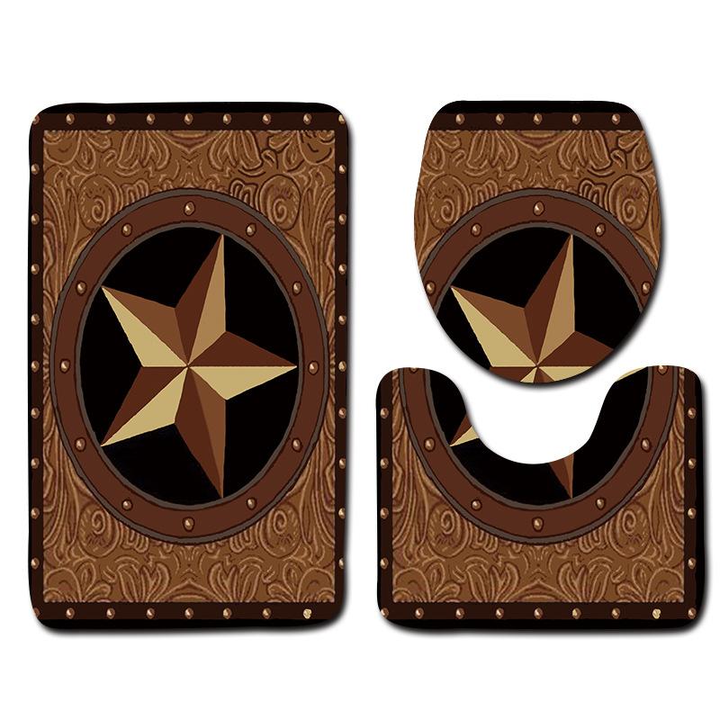 Bathroom Floor Mat Bathroom Mat Toilet Three-Piece Set