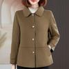 Middle Age Women's Wool & Blends Coats Plus Size Autumn Elegant Loose Outerwears Lady Jackets
