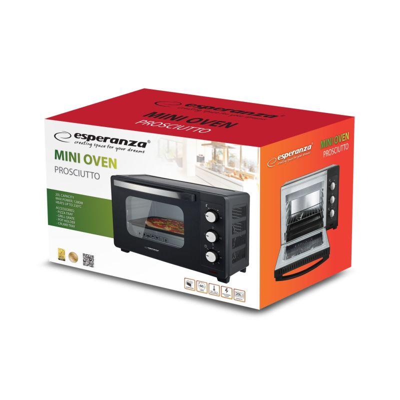 Esperanza Proscuitto Mini Oven 20L 1280W Black