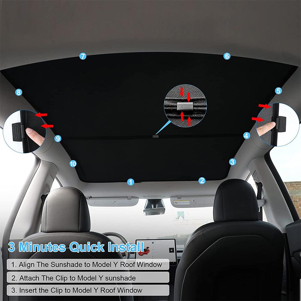 Для Tesla Model Y 2023 2022 Крыша Солнцезащитный козырек для люка Y Аксессуары Стеклянная крыша Солнцезащитный козырек Защита от солнца