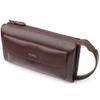 Handsome Men's Clutch Made of Genuine Grained Leather CANPELLINI 21559 Brown