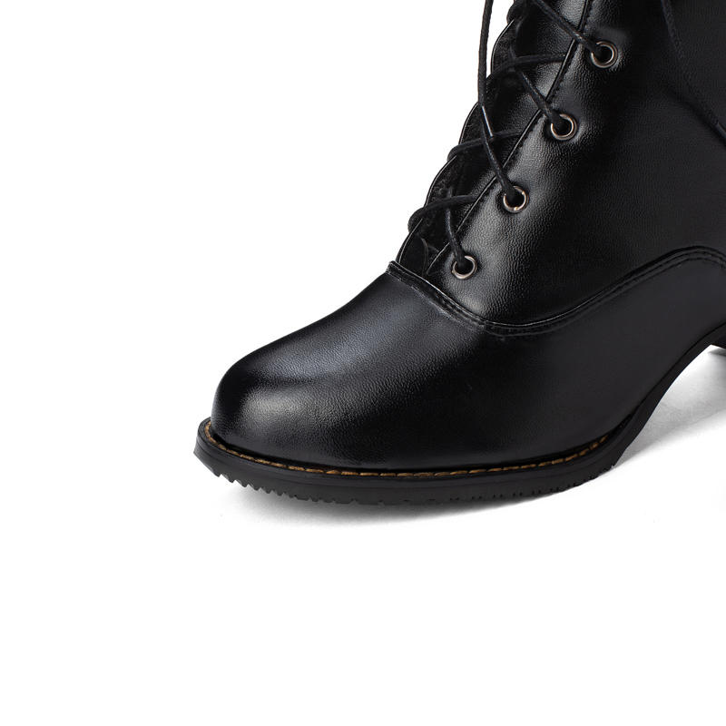 Женские короткие сапоги на высоком каблуке, осенне-зимние, удобные, универсальные, на толстом каблуке, повседневные короткие сапоги большого размера