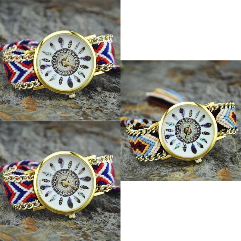 Bohemian Dreamcatcher Watch For Women With Glass Face And Adjustable Strap