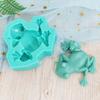Милая силиконовая форма в виде лягушки, 3D форма для мастики, DIY украшение для торта, форма для конфет и десертов, кухонные принадлежности для выпечки DIY