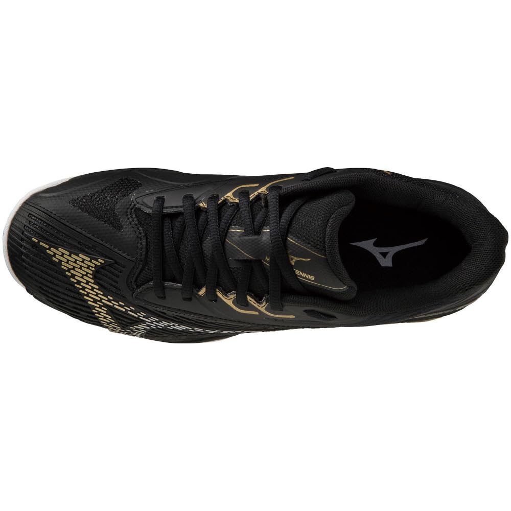 Теннисные кроссовки Wave Exceedrite 2 OC см 3E [Mizuno] Черный/Золотой/Белый 25.0