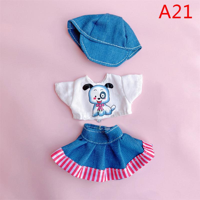 Clothes Set for 16-17cm Ob11 Doll Fashion Suit 1/8 bjd Doll Dressup Skirt 6 Inch Cute Clothes Uniform