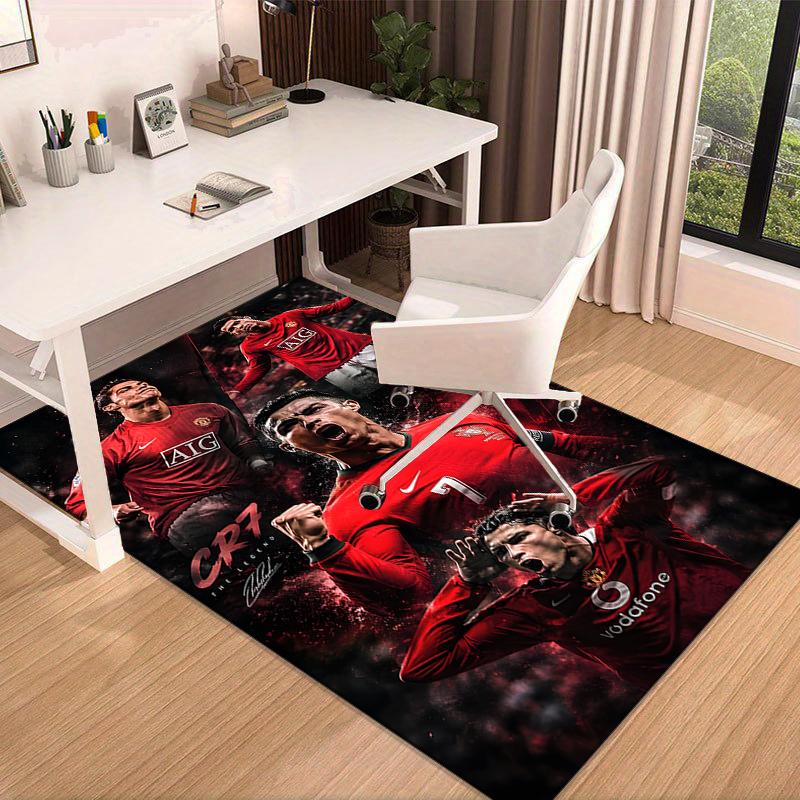 1PC Man United Soccer Action Rug Game Carpet, Floor Mat for Bedroom Living Room Entryway Rug, Home Decor Idea Gift for Christmas birthday