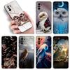 Cute Owl Animal Phone Case For Xiaomi POCO F2 F3 M2 M3 M4 X3 X4 Pro NFC F4 GT 5G F1 X2 C3 C31 C40 M5S Soft TPU Black Cover